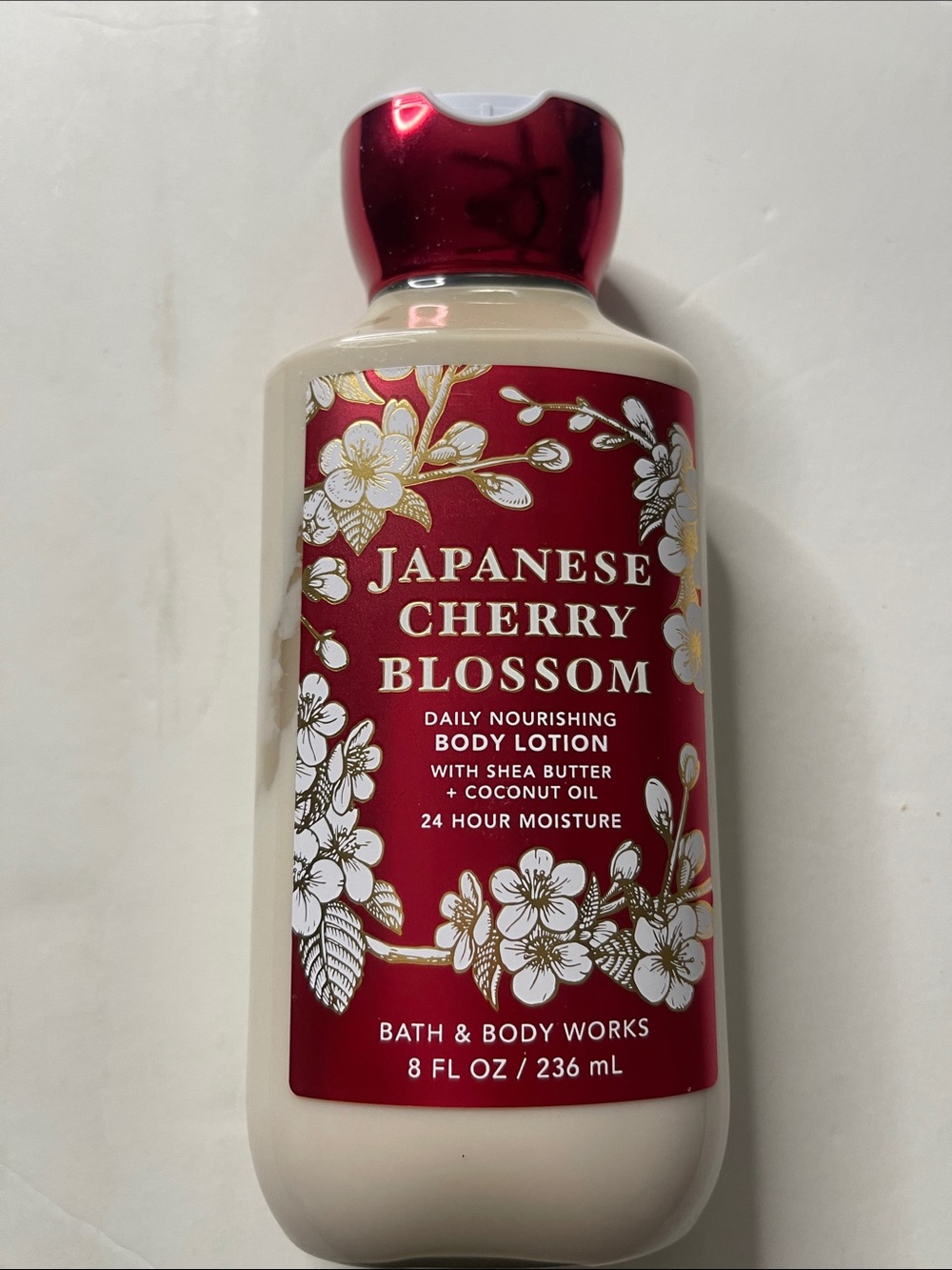 Bath & Body Works Japanese Cherry Blossom Lotion - Red and Cream